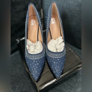 New York & Company Sparkling Blue Heels